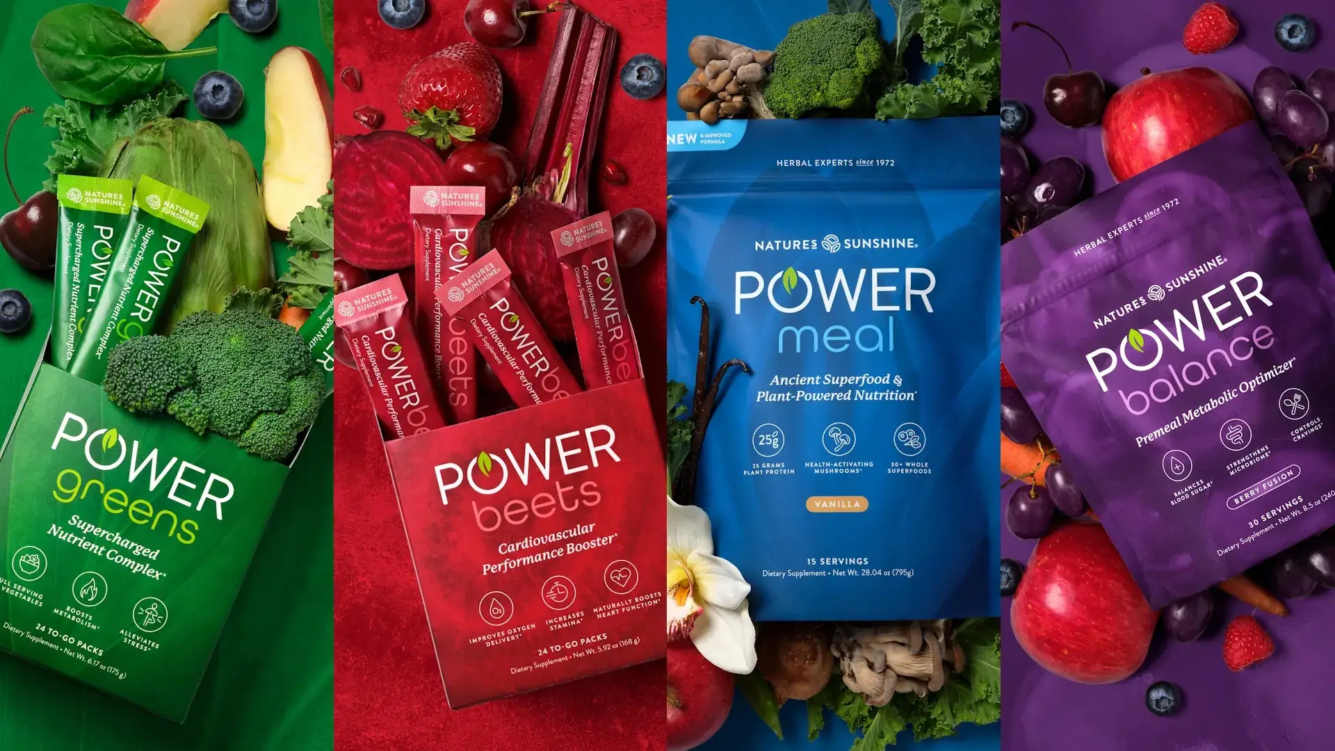 Power Lineup – NSP Nahrungsergänzungsmittel auf einen Hintergrund